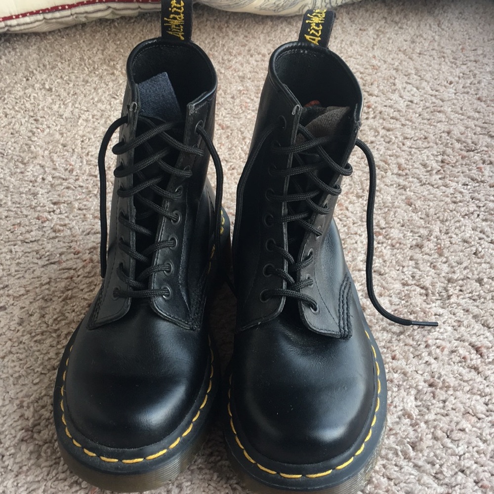 Black Leather Dr. Marten boots